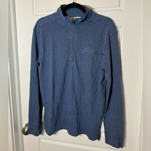 J.Crew Ringspun Jersey Half-Zip Pullover – Men's Size S in Washed Blue
